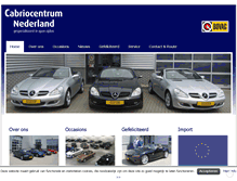 Tablet Screenshot of cabriocentrumnederland.nl